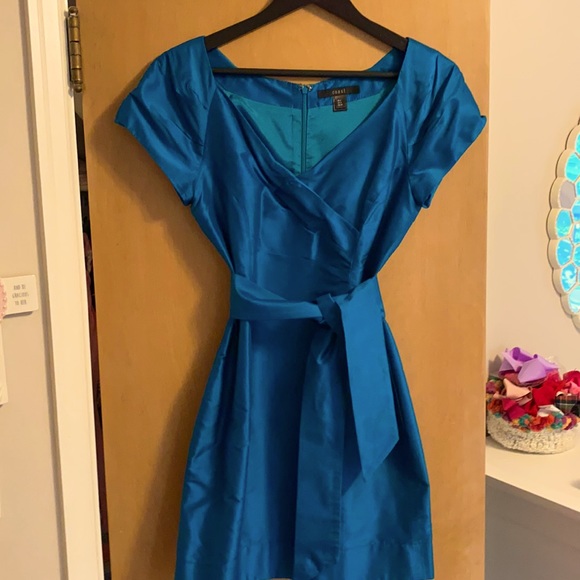 Coast 100% silk dress. Dark teal. Size 4. - Picture 1 of 3